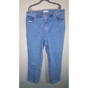Abercrombie 90s Straight Jeans Womens 34 18 Curve Love Ultra High Rise Light Was